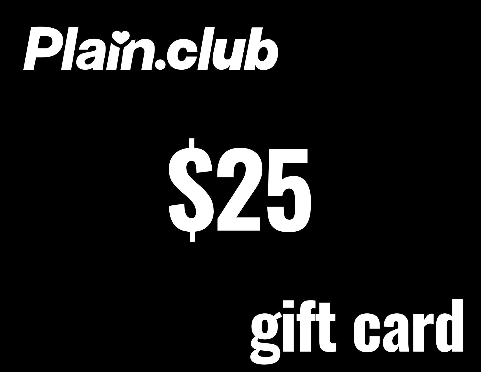 Plain. Digital Gift Card