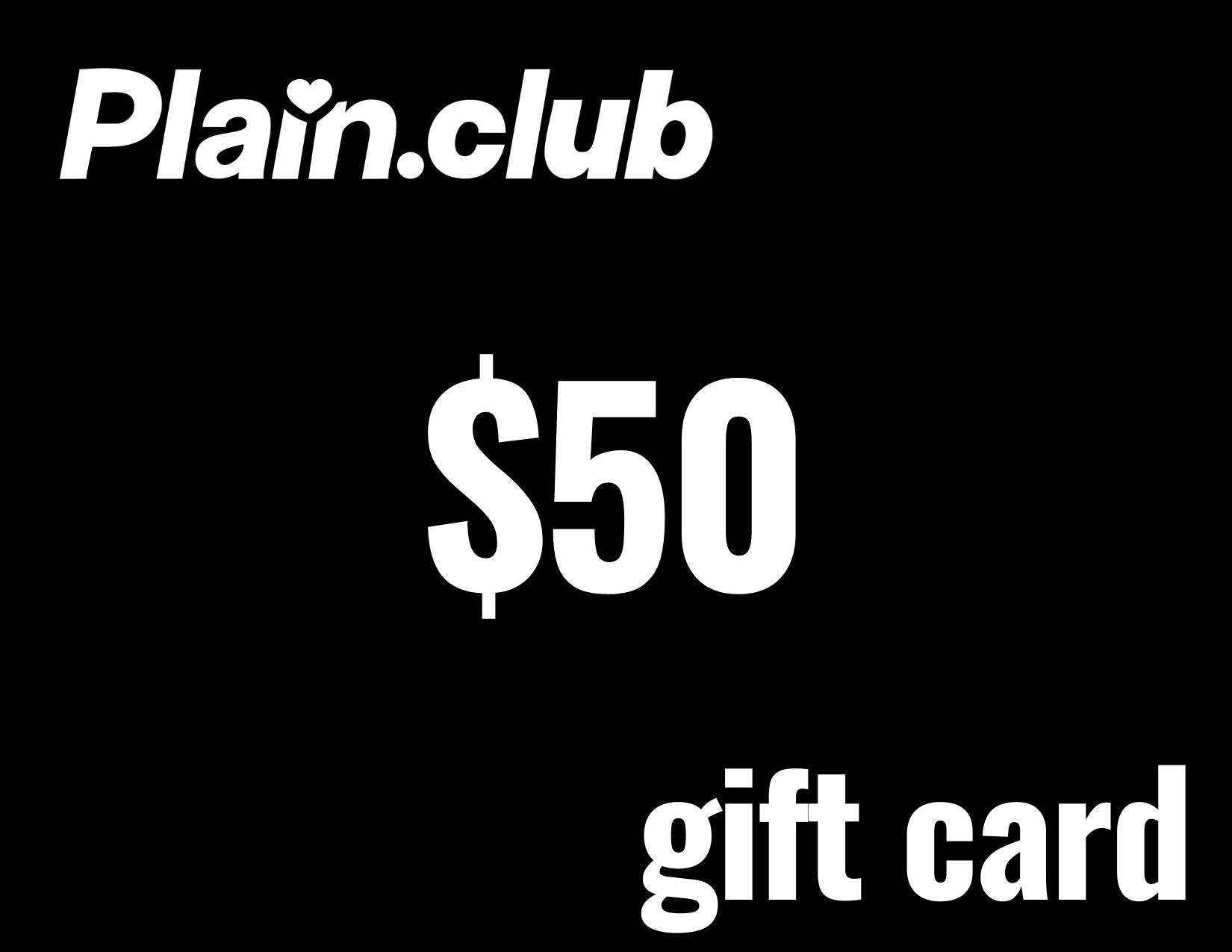 Plain. Digital Gift Card