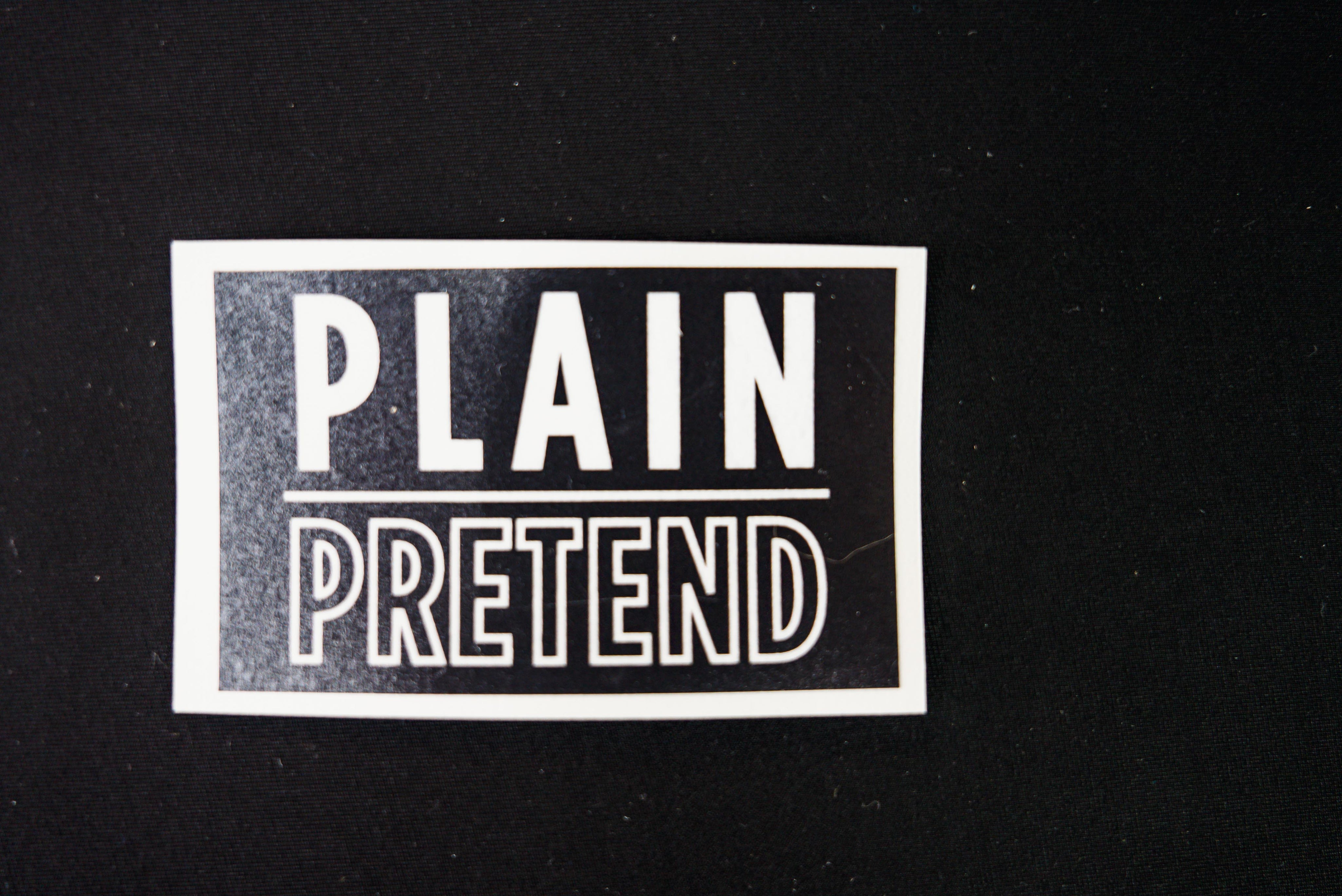 Plain/Pretend 3" Die Cut Sticker