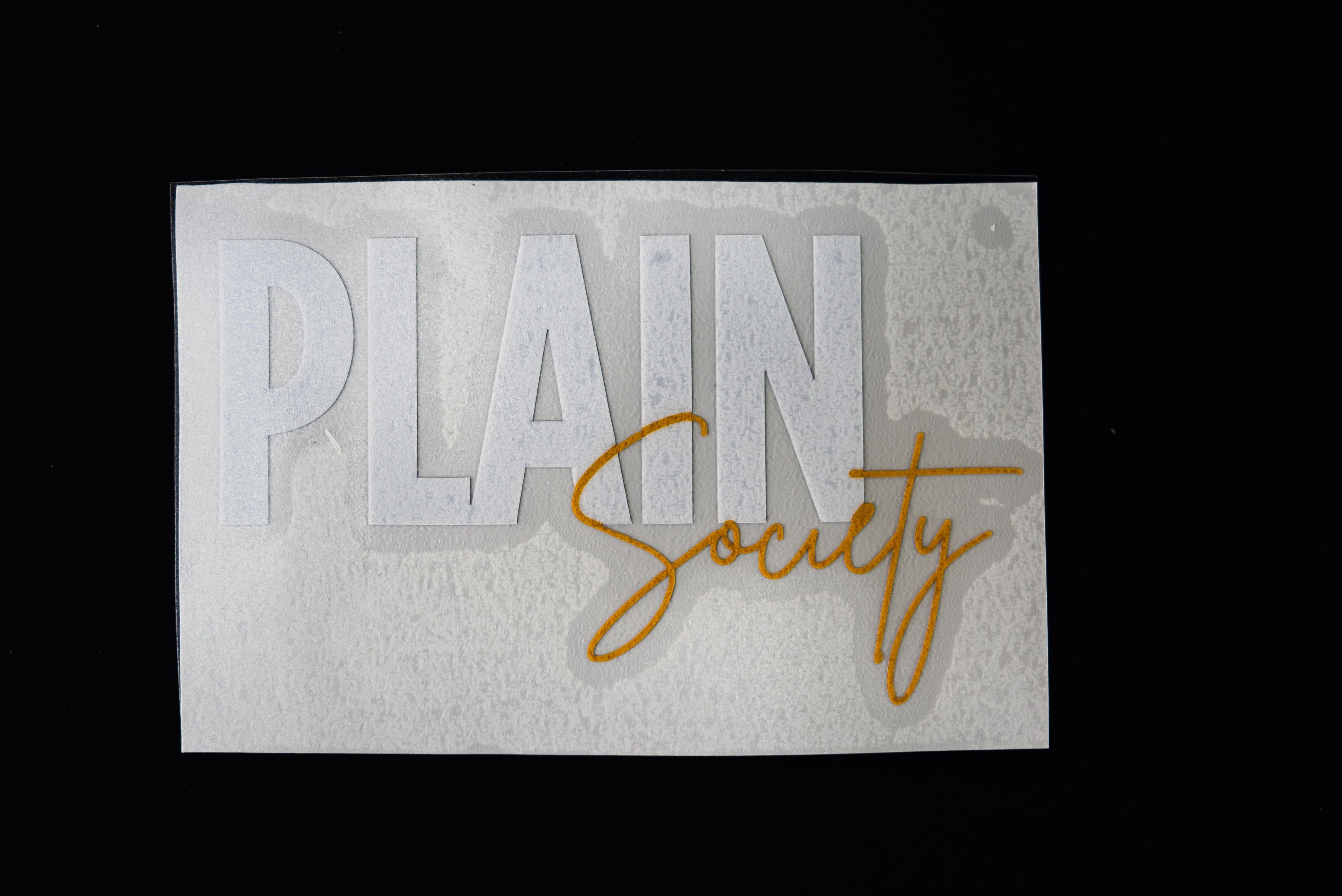 Plain Society 5" Die Cut Sticker