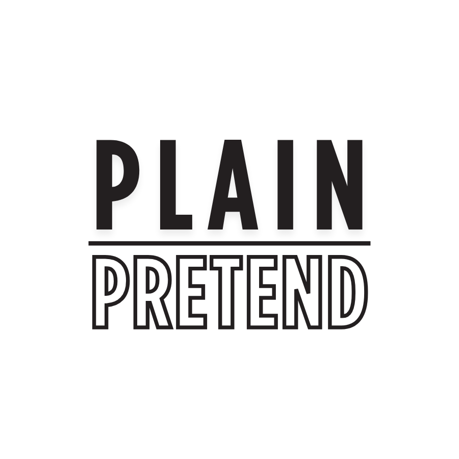 Plain/Pretend 3" Die Cut Sticker