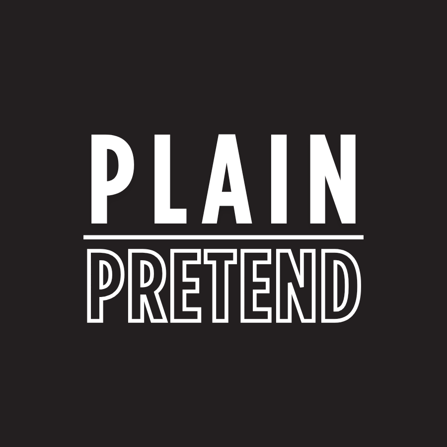 Plain/Pretend 3" Die Cut Sticker