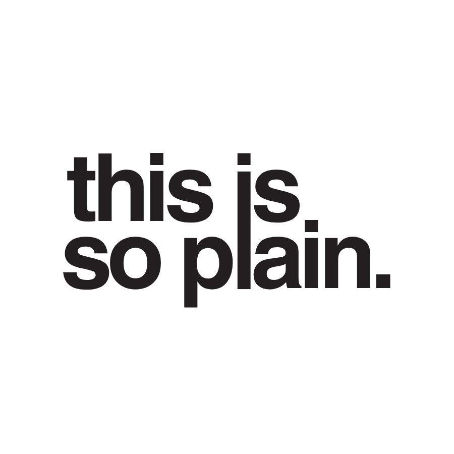 this is so plain 3" Die Cut Sticker